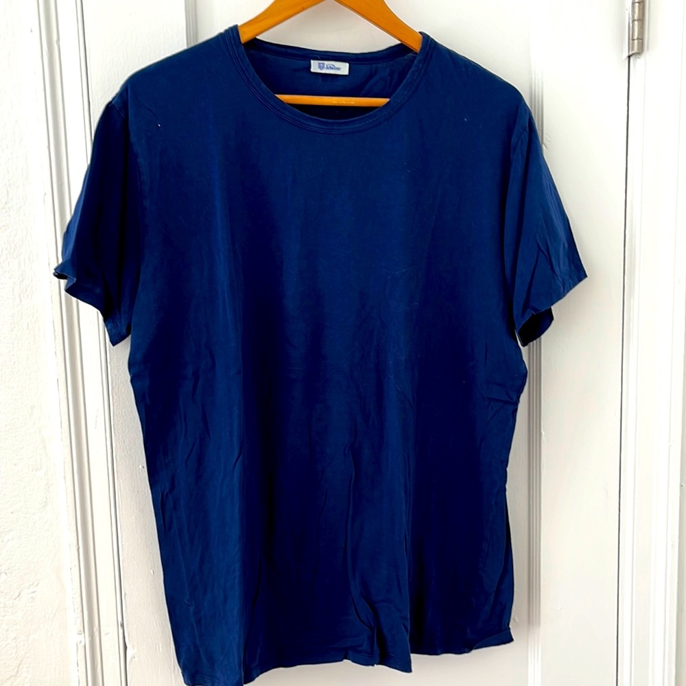Schiesser t-shirt Navy Large. Contemporary. Garment Dyed. Very good condition